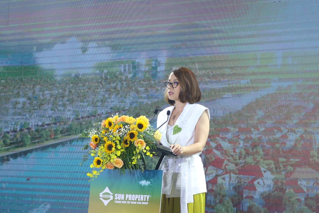 Bà Nguyễn Ngọc Thúy Linh, Tổng Giám đốc Sun Property phát biểu tại sự kiện.