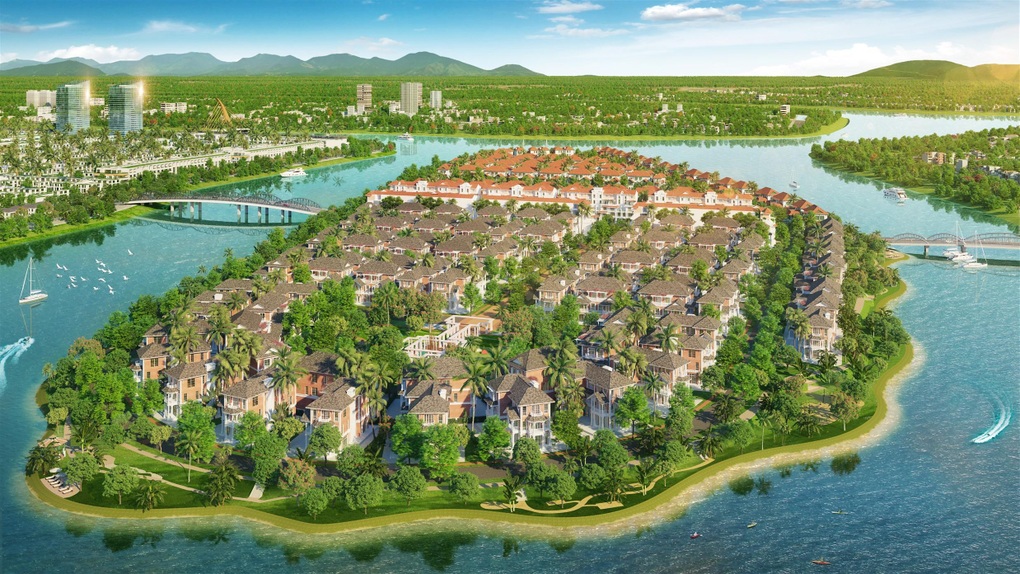 Sunneva Island là dự án khu đô thị đảo thượng lưu sở hữu hệ thống tiện ích đẳng cấp quốc tế tại Đà Nẵng. (Ảnh phối cảnh minh họa)