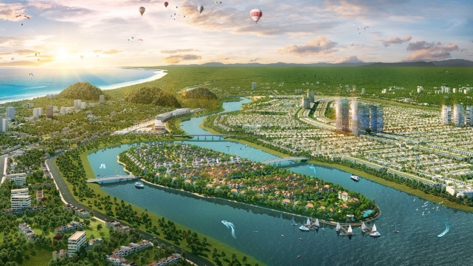 Phối cảnh minh họa dự án tái phát triển đô thị Sunneva Island. Ảnh: Sun Property