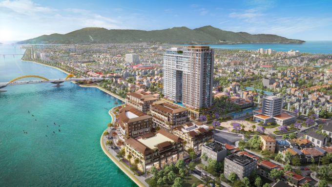 Phối cảnh một dự án bất động sản ven sông Hàn. Ảnh: Sun Property